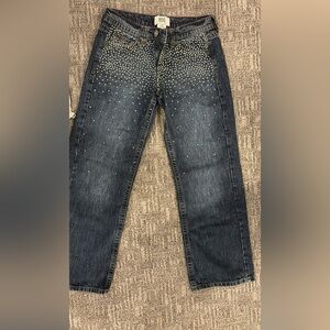 BDG Blue Studded Straight Jeans and tank top urban outfitters.